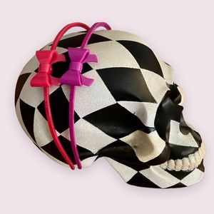 Pink and Purple Acrylic Hair Bow Headbands - Set of 2